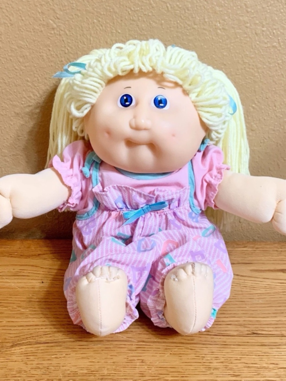 Vintage Cabbage Patch Kids Toddler Doll HM2 Brat Face Girl With Lemon Ponytails
